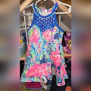 USED Lilly Pulitzer Multicolor Dress with Blue Accents